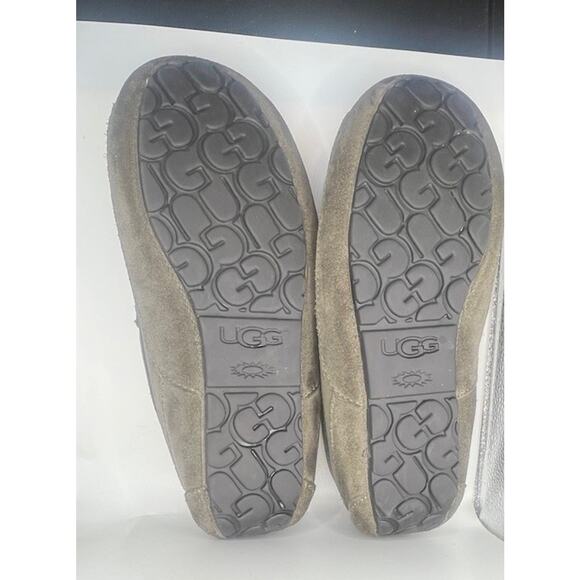 UGG Australia 5775 Ascot Brown Suede Sheepskin Mocs Slippers Shoes Size 10 - Picture 2 of 11